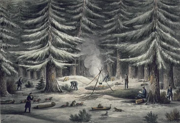 Maner of Making a Resting Place on a Winter Night, 15. marts 1820, fra 